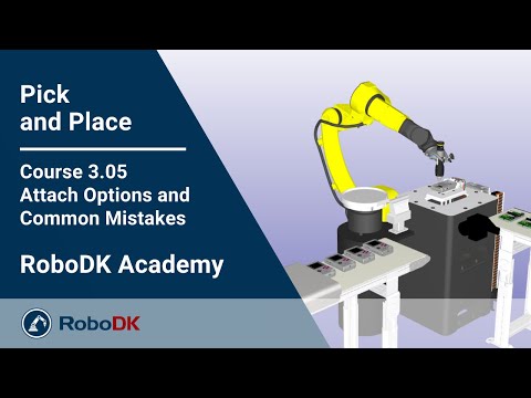 附加选项与常见错误 - 课程 3.05 - RoboDK 学院