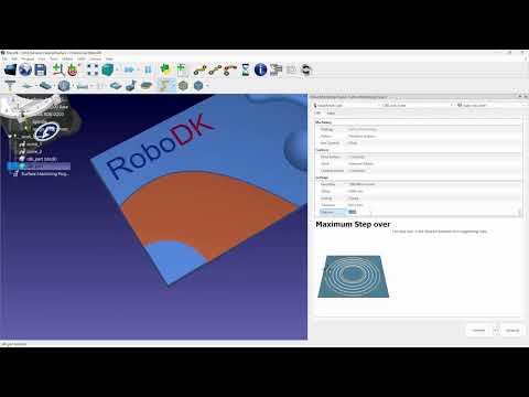 平行于曲面 - 加工策略 - RoboDK CAM