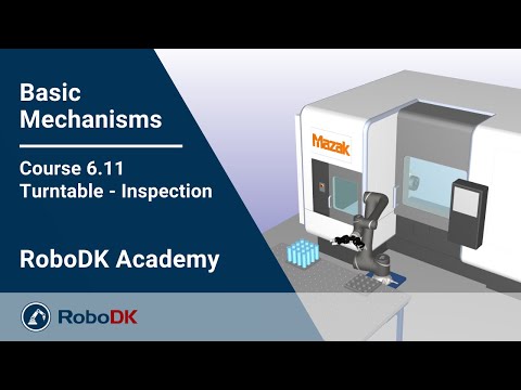 转台 - 检测 - 课程 6.11 - RoboDK 学院
