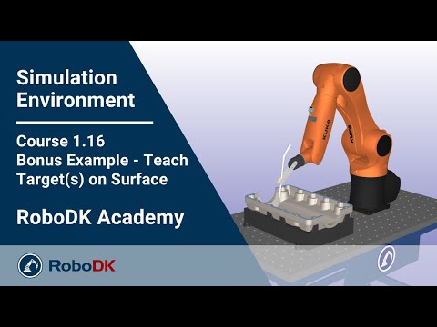 附加示例 - 在表面示教目标点 - 课程 1.16 - RoboDK 学院